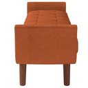 Ver imagem 5 de Puff Recamier Decorativo com Pés em Madeira 140 Cm Itália Bouclê Terracota - Lyam Decor