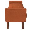 Puff Recamier Decorativo com Pés em Madeira 140 Cm Itália Bouclê Terracota - Lyam Decor - 5
