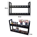 Ver imagem 3 de Prateleira Porta Temperos Industrial Condimentos 2 Andares:preto