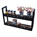 Ver imagem 1 de Prateleira Porta Temperos Industrial Condimentos 2 Andares:preto