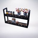 Ver imagem 2 de Prateleira Porta Temperos Industrial Condimentos 2 Andares:preto