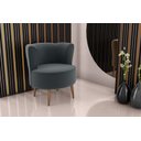 Ver imagem 2 de Poltrona Decorativa Savana Veludo Cinza E-425