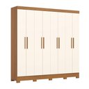 Ver imagem 2 de Guarda-Roupa Casal Prime 8 Portas 4 Gavetas Cinamomo/Off White - Henn