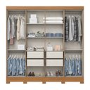 Ver imagem 3 de Guarda-Roupa Casal Prime 8 Portas 4 Gavetas Cinamomo/Off White - Henn