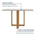 Ver imagem 5 de Conjunto Sala de Jantar 4 Lugares Retangular Tampo Vidro/MDF Mesa Tessera Ecadeiras Pés Madeira Jade