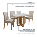 Ver imagem 7 de Conjunto Sala de Jantar 4 Lugares Retangular Tampo Vidro/MDF Mesa Tessera Ecadeiras Pés Madeira Jade