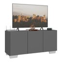 Ver imagem 1 de Rack para Tv até 32 Polegadas com 3 Portas Multimóveis Mp1068 Grafite/branco