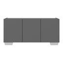 Ver imagem 5 de Rack para Tv até 32 Polegadas com 3 Portas Multimóveis Mp1068 Grafite/branco