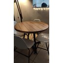 Ver imagem 5 de Mesa de Jantar Redonda Madeira Maciça Estilo Industrial 90cm 4 Lugares Linha Luxo Marcenaria