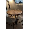 Mesa de Jantar Redonda Madeira Maciça Estilo Industrial 90cm 4 Lugares Linha Luxo Marcenaria - 5