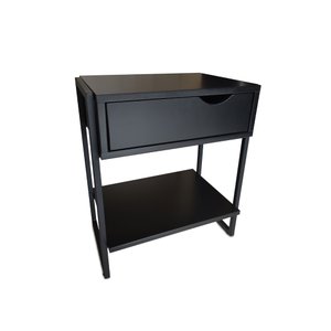 Mesa de Cabeceira 1 Gaveta Móvel Apoio Lateral de Cama
