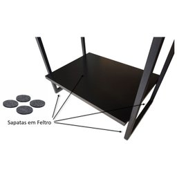 Mesa de Cabeceira 1 Gaveta Móvel Apoio Lateral de Cama - 3