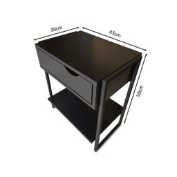 Mesa de Cabeceira 1 Gaveta Móvel Apoio Lateral de Cama - 5