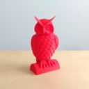 Ver imagem 2 de Coruja Decorativa - 10 Cm De Altura - Decoração sala, escritório - Toque 3D:Vermelho