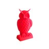 Coruja Decorativa - 10 Cm De Altura - Decoração sala, escritório - Toque 3D:Vermelho - 1