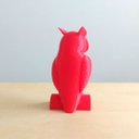 Ver imagem 4 de Coruja Decorativa - 10 Cm De Altura - Decoração sala, escritório - Toque 3D:Vermelho