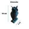 Coruja Decorativa - 10 Cm De Altura - Decoração sala, escritório - Toque 3D:Vermelho - 5