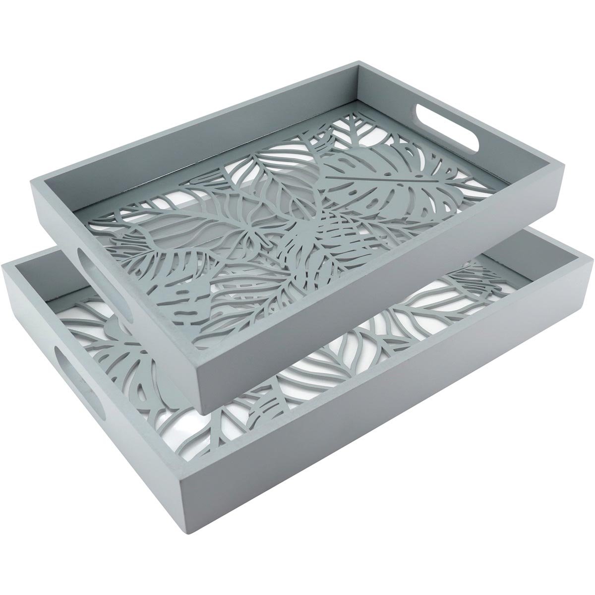 SURYA BANDEJA MDF CINZA 2PÇ - 1
