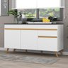 Balcão Cozinha Gabinete Pia 150 Cm 3 Portas 1 Gaveta Veneza Gw Multimóveis Mp3740 Branco - 2