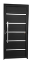 Ver imagem 1 de Porta Alumínio Lambril Premium c/Puxador e.Preto 90 Brimak