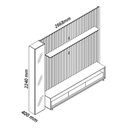 Ver imagem 3 de Rack com Painel Ripado para TV até 85 Polegadas com LED 100% MDF 266,8cmx224cm Rodízios Esp Nobre Clean Requinte Luminare