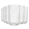 Jogo com 6 Copos de Vidro Canelado Transparente 460ml - 1