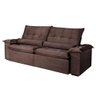 Sofá 2,10m Retrátil E Reclinável Com 3 Lugares Marrom - 2