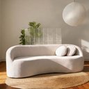 Ver imagem 1 de Sofá 3 Lugares Orgânico 200cm Fava CabeCasa MadeiraOriginals Branco Offwhite