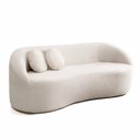 Ver imagem 2 de Sofá 3 Lugares Orgânico 200cm Fava CabeCasa MadeiraOriginals Branco Offwhite
