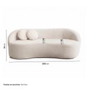 Ver imagem 3 de Sofá 3 Lugares Orgânico 200cm Fava CabeCasa MadeiraOriginals Branco Offwhite