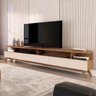 Rack para Tv 86 Polegadas Vivare 3 Gavetas Freijó/off White - Giga Móveis - 1