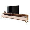 Rack para Tv 86 Polegadas Vivare 3 Gavetas Freijó/off White - Giga Móveis - 2