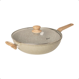 Panela Wok com Tampa 5,5l Cerâmica Marble Edition Oster