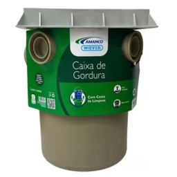 Caixa de Gordura Dn 300 21,6 Litros com Cesto - Amanco - 1