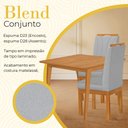 Ver imagem 4 de Conjunto Mesa 90x90 com 4 Cadeiras Blend Pés Madeira Maciça Sala Compacta Moderna Premium - Cinza