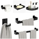 Ver imagem 2 de Kit Acessórios Para Banheiro Preto 6 Peças Elegance P.S.C