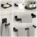Ver imagem 1 de Kit Acessórios Para Banheiro Preto 6 Peças Elegance P.S.C