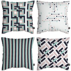 Capas De Almofada Dado Decor 40x40 - Kit Com 4 Unidades