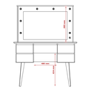 Ver imagem 5 de Penteadeira Camarim Str Estilo Retrô com Tampo em Mdf de 15 Mm Cor Alecrim Pt