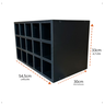 Adega com 15 Nichos para Garrafas Vinho Suporte Cozinha Decorativo Mini Bar 54,5x33x30cm Preto - 2