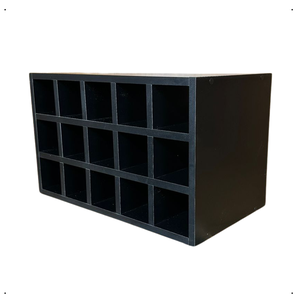 Adega com 15 Nichos para Garrafas Vinho Suporte Cozinha Decorativo Mini Bar 54,5x33x30cm Preto
