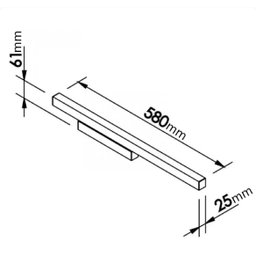 Arandela Led Fit Perfil P/ Sala Corredor Escada Hall Newline - 4
