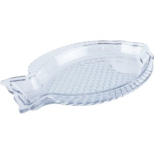 Travessa em Vidro Formato Peixe Transparente Fish 35 X 24cm