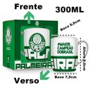 Ver imagem 3 de Caneca Porcelana Premium Brasfoot Palmeiras 300 Ml Urban Licenciada Branco