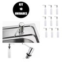 Ver imagem 1 de Dispenser Embutir Kit 10 Unidades Dosador Detergente Sabao Sabonete Liquido Banheiro Lavabo Pia