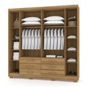 Ver imagem 3 de Guarda Roupa Casal 6 Portas e 6 Gavetas Toronto Nature/brisa - Pallazio