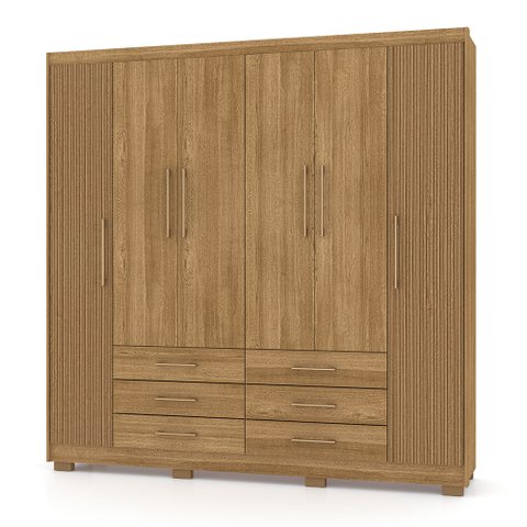 Guarda Roupa Casal 6 Portas e 6 Gavetas Toronto Nature/brisa - Pallazio