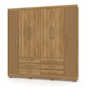 Ver imagem 1 de Guarda Roupa Casal 6 Portas e 6 Gavetas Toronto Nature/brisa - Pallazio