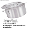 Tampa Alumínio Panela Caçarola Caldeirão N55 - 60 Cm - 3
