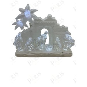 Peça Decorativa Sagrada Familia Presépio Branco 23cm 14660-pl